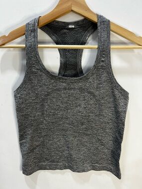 lululemon athletica Gray and White Motivational Panel Top